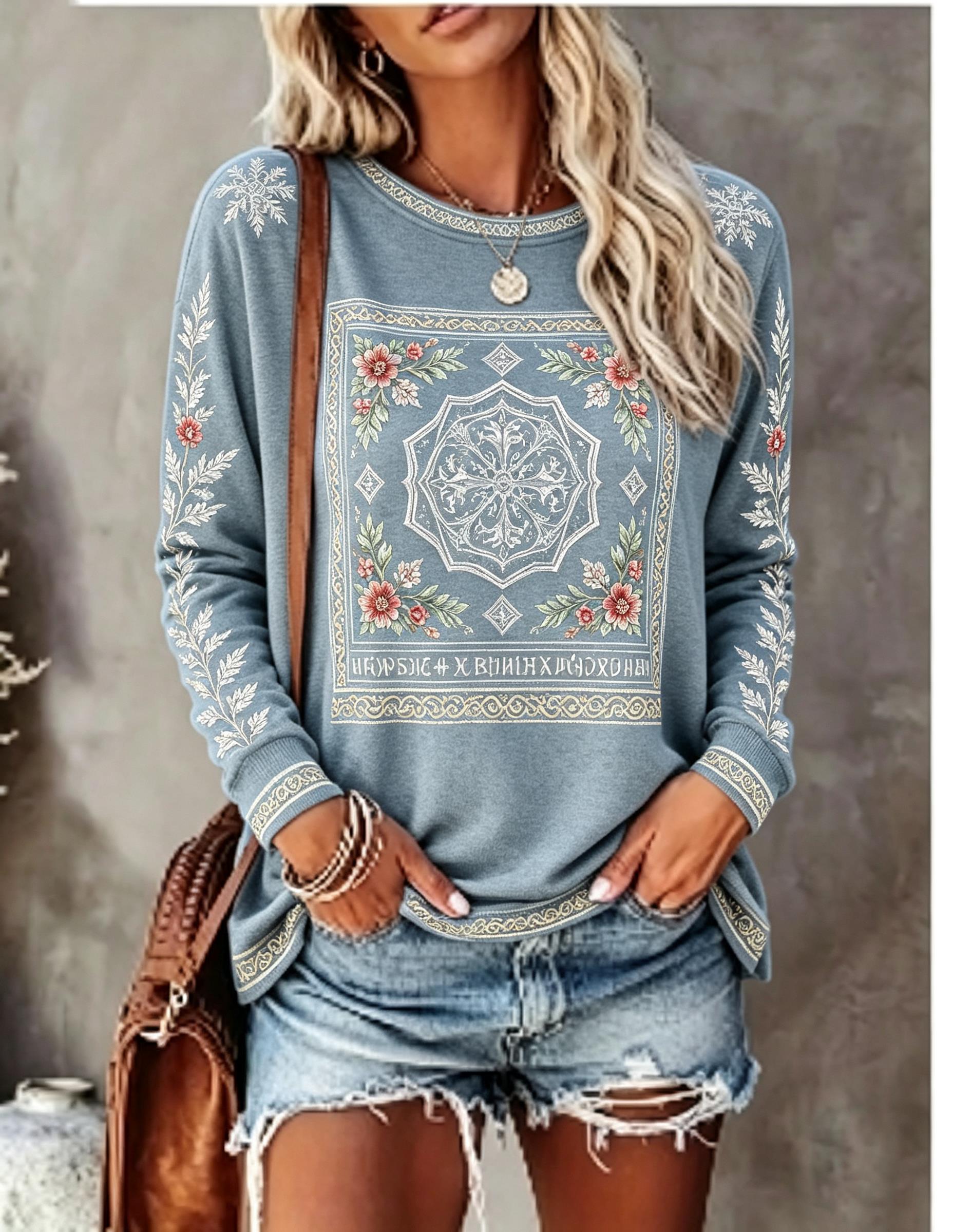 Женская футболка с круглым выр – обзор и цена Ethnic Fashion Women